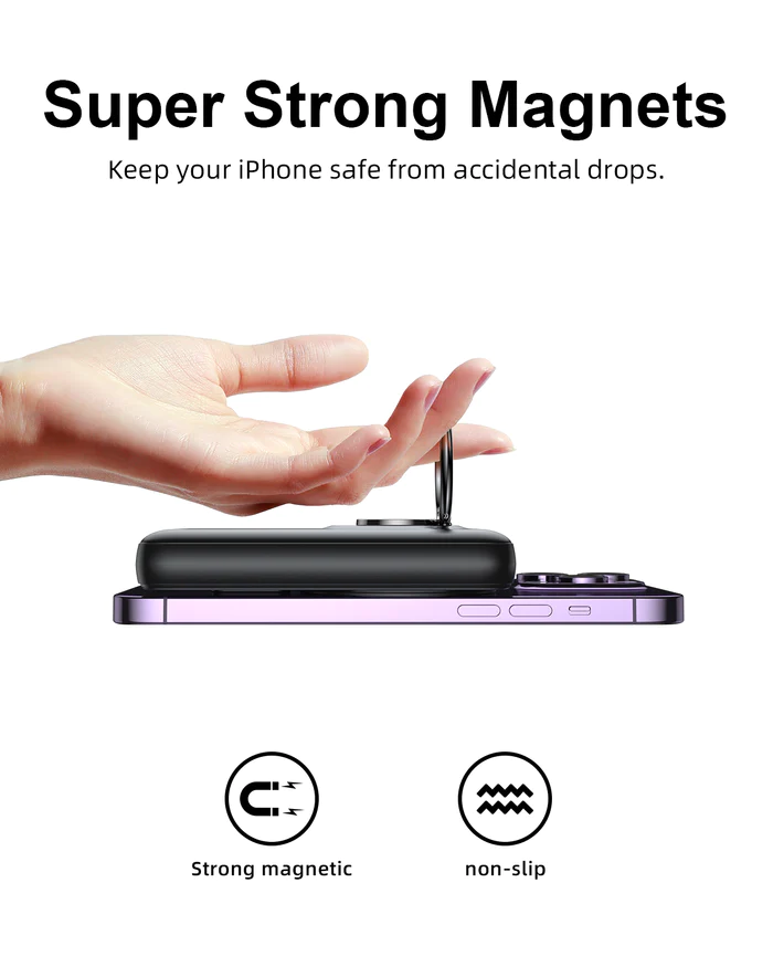 Joyroom Jr W050 20W 10000Mah Magnetic Wireless Power Bank With Ring Holder 4