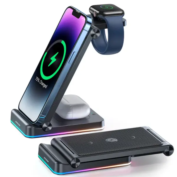 Joyroom JR WQN01 3 in 1 Foldable Wireless Charging Station 2