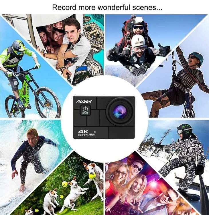 Ausek At Q44Cr 4K Waterproof Action Camera A