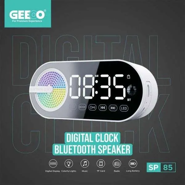 Geeoo SP 85 Alarm Clock With Bluetooth Speaker a