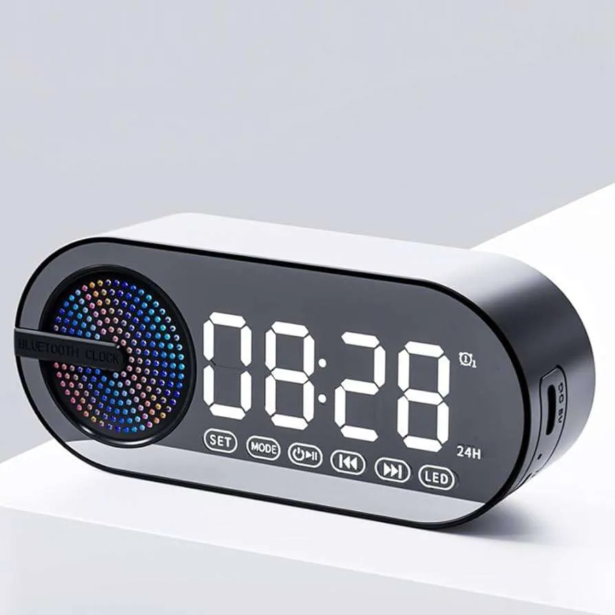 Geeoo SP 85 Alarm Clock With Bluetooth Speaker c