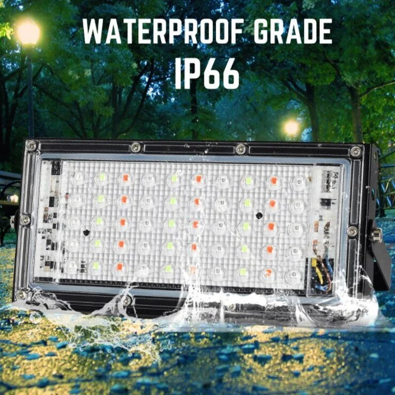 Rgb Led Flood Light Remote Controlled Ip66 Waterproof Landscape &Amp; Outdoor Lighting (50W, Ac220V) D