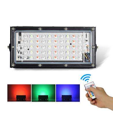 RGB LED Flood Light  Remote Controlled IP66 Waterproof Landscape & Outdoor Lighting e