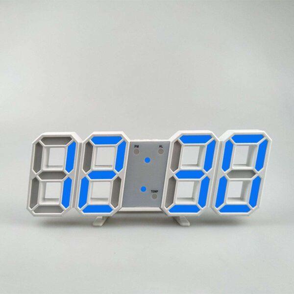 3D LED Digital Clock Glowing Decoration Wall or Table Clock – Blue LED