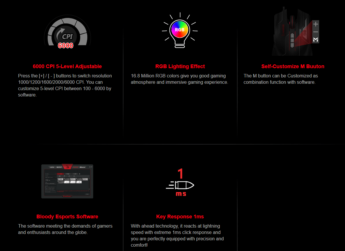 A4Tech Bloody Es7 Rgb Gaming Mouse E