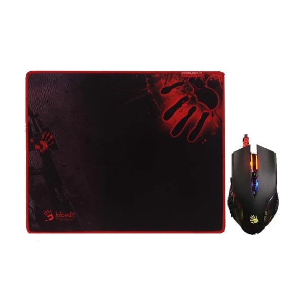 A4TECH Bloody Q8181S Neon X Glide Gaming Mouse & Mouse Pad a