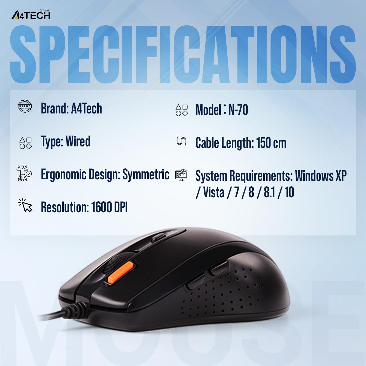 A4Tech N 70Fx 7 Button Mouse D