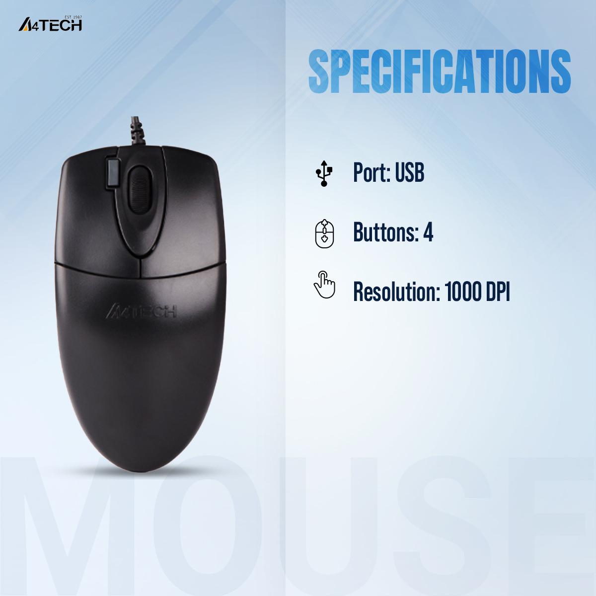 A4Tech Op 620D 2X Click Optical Mouse C