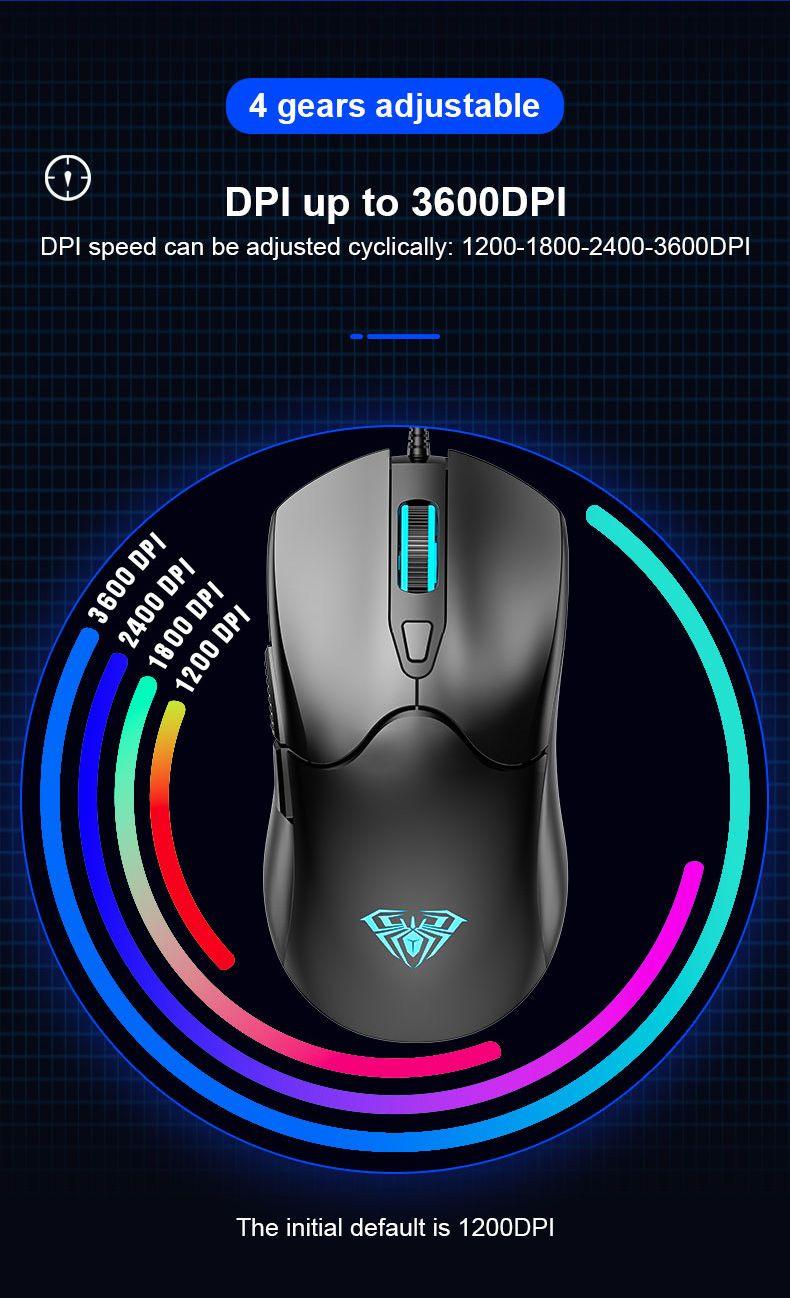 Aula S13 Wired Backlight Gaming Mouse B