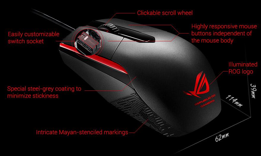 Asus P301 1A Rog Sica Optical Gaming Mouse C