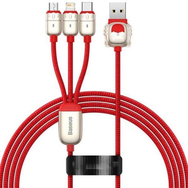 Baseus CASX010009 One for Three Data Cable USB to M L C a