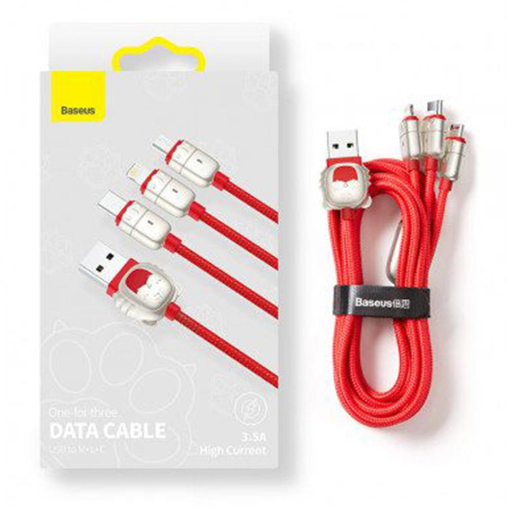 Baseus Casx010009 One For Three Data Cable Usb To M L C F