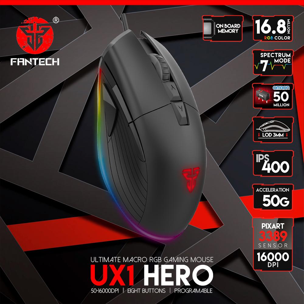 Fantech Ux1 Hero Ultimate Macro Rgb Gaming Mouse C