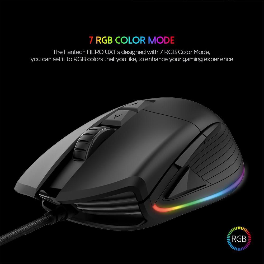 Fantech Ux1 Hero Ultimate Macro Rgb Gaming Mouse D