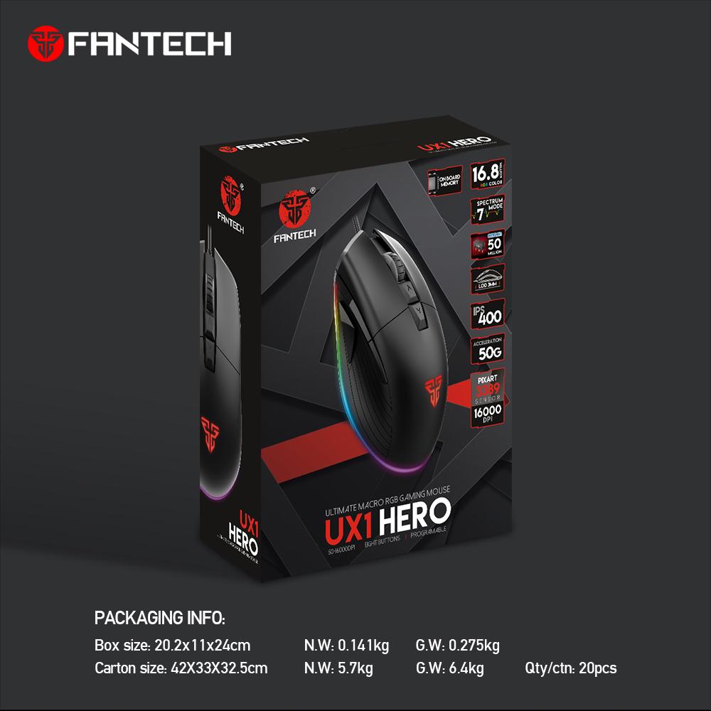 Fantech Ux1 Hero Ultimate Macro Rgb Gaming Mouse F