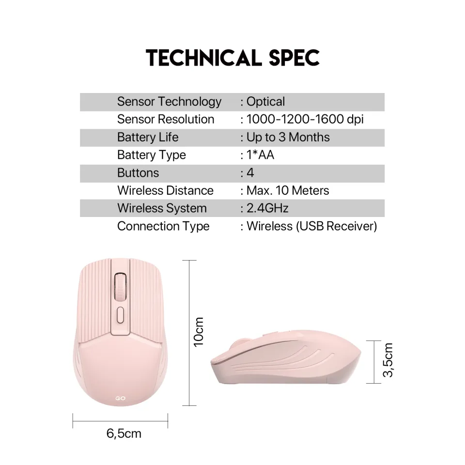 Fantech Go W605 Wireless Mouse D