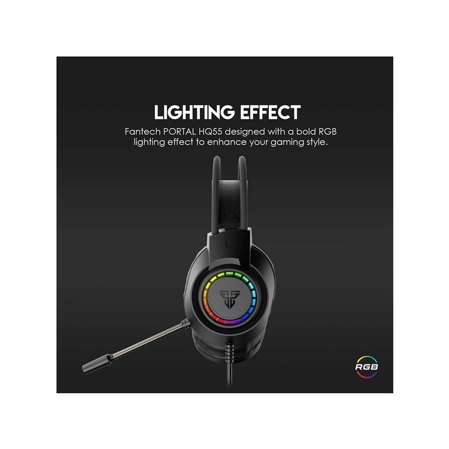 Fantech Hq55 Portal Rgb Wired Gaming Headphone C