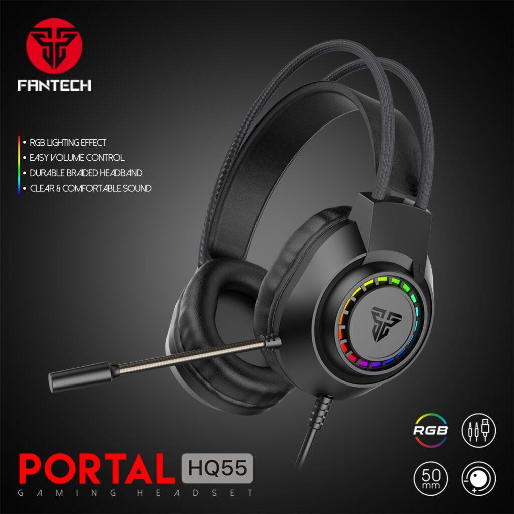 Fantech Hq55 Portal Rgb Wired Gaming Headphone F