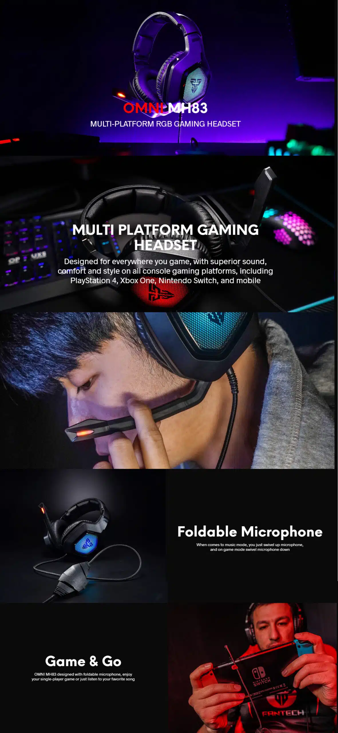 Fantech Mh83 Omni Rgb Gaming Headphone G