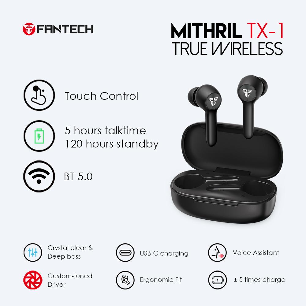 Fantech Mithril Tx 1 Pro True Wireless Bluetooth 5 0 Dual Earbuds A