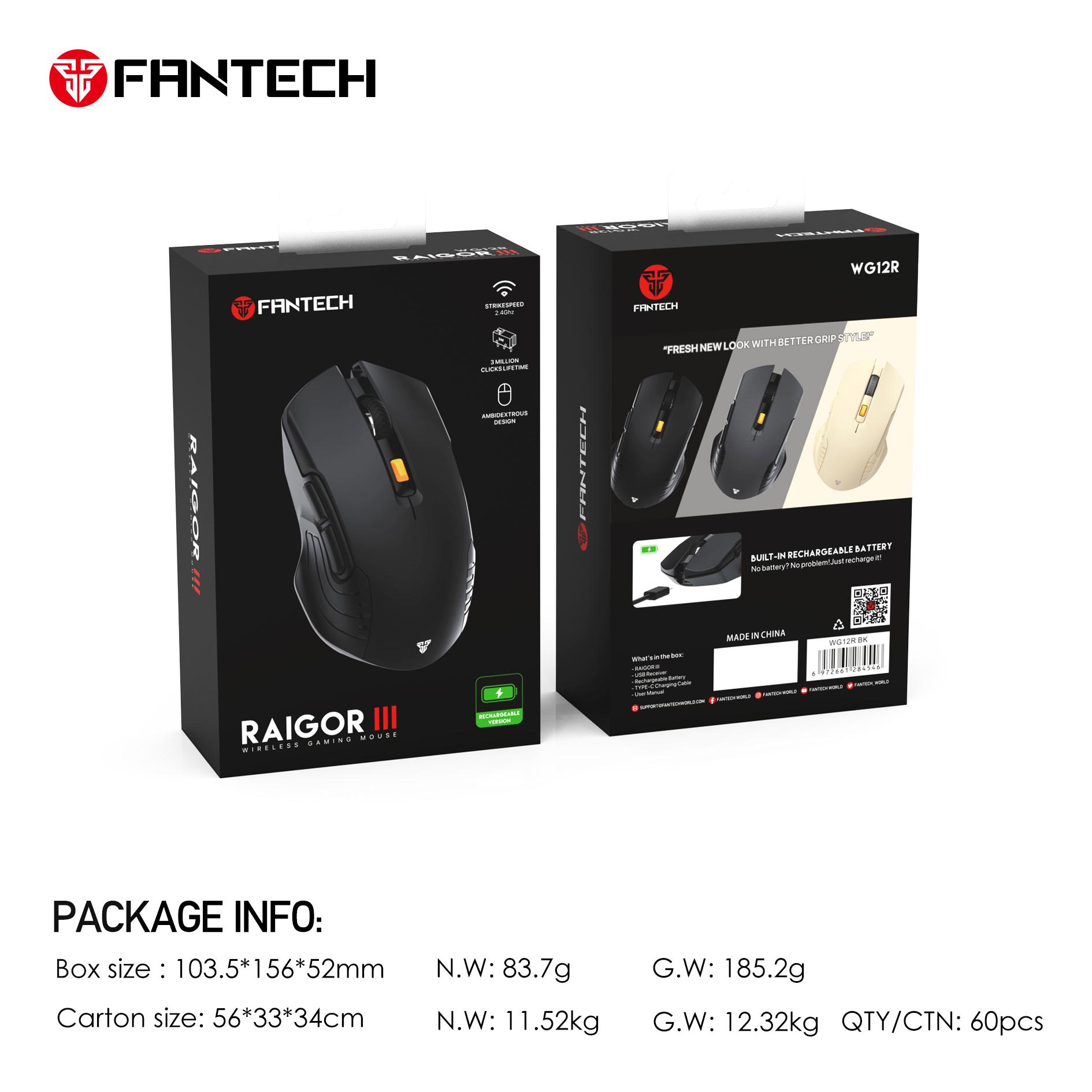 Fantech Raigor Iii Wg12R Rechargeable Gaming Mouse C