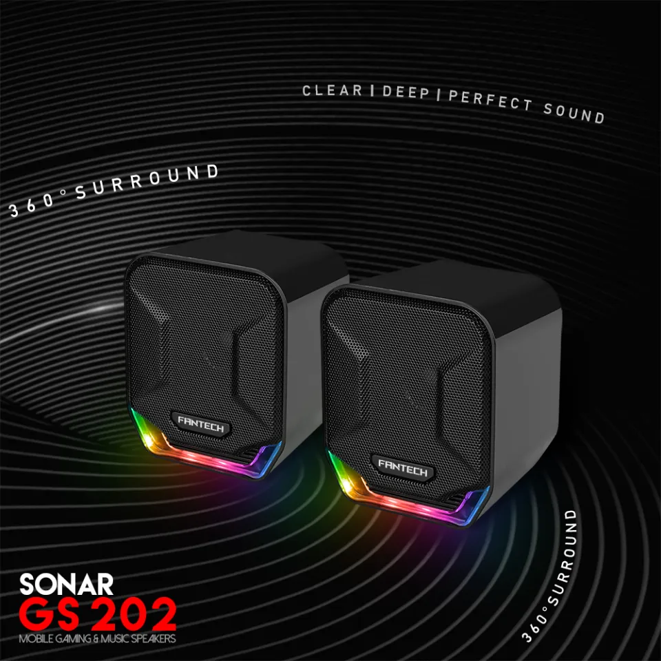 Fantech Sonar Gs202 Usb &Amp; 3 5Mm Gaming Speaker A