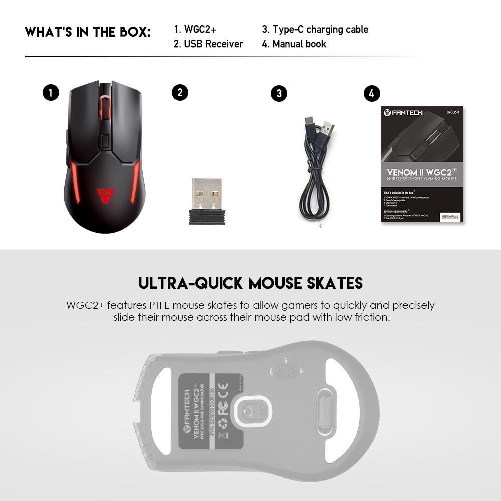 Fantech Venom Ii Wgc2+ Rgb Wireless Gaming Mouse D