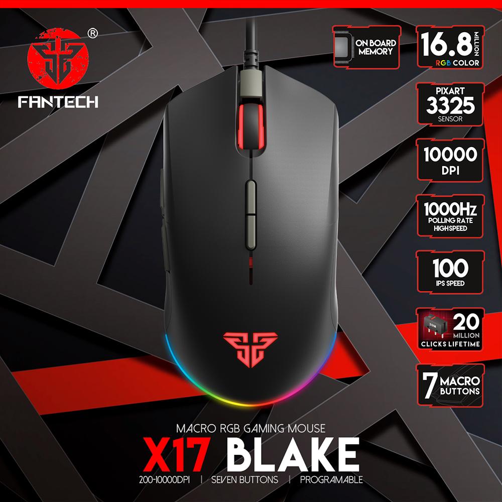 Fantech X17 Blake Macro Rgb Gaming Mouse B