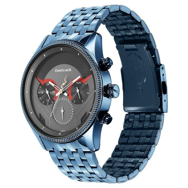 Fastrack NS3286KM03 Thor Quartz Multifunction Dial Metal Strap Watch