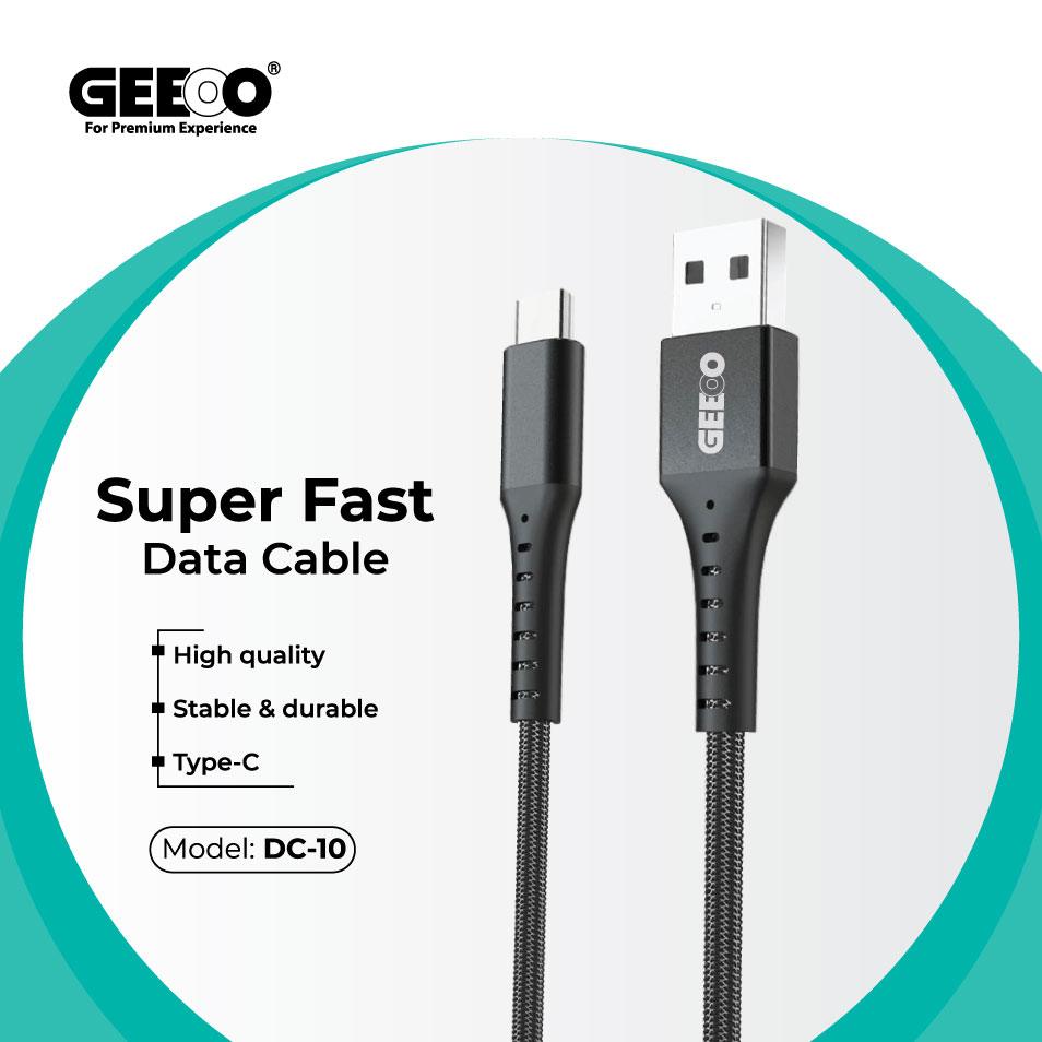 Geeoo Dc 10 Fast Charging Cable 3A Short Cable Type C B