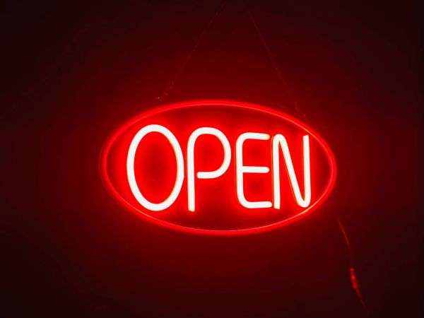 Gearup Open10 Neon Business Sign For Shop, Restaurant, Pharmacy, Cafe A