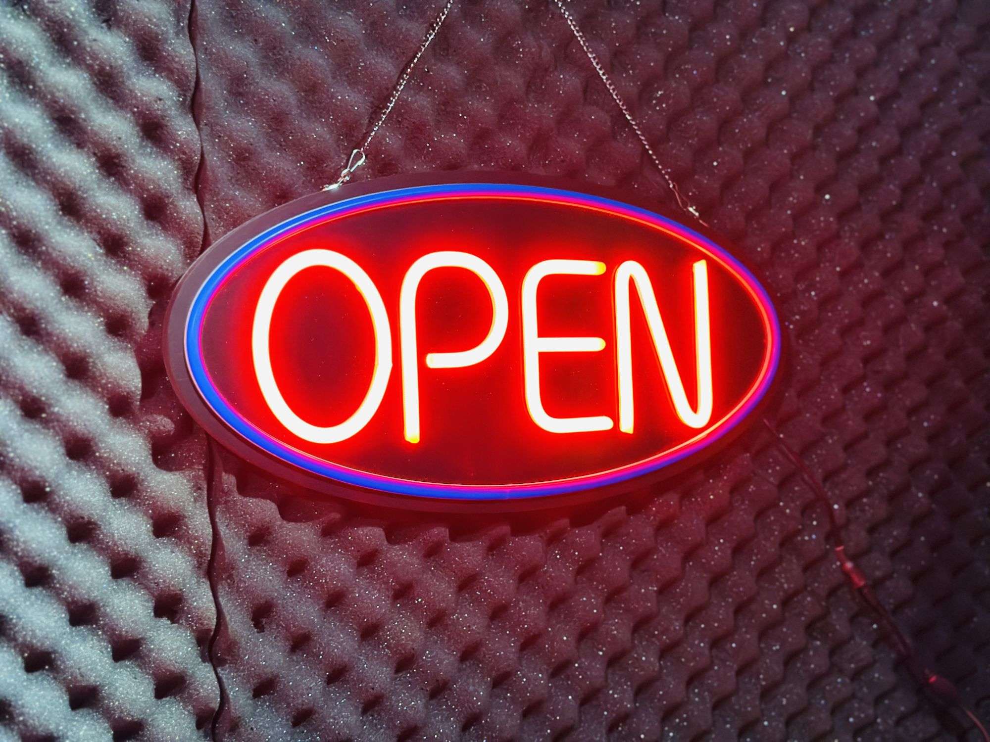 Gearup Open10 Neon Business Sign For Shop, Restaurant, Pharmacy, Cafe B