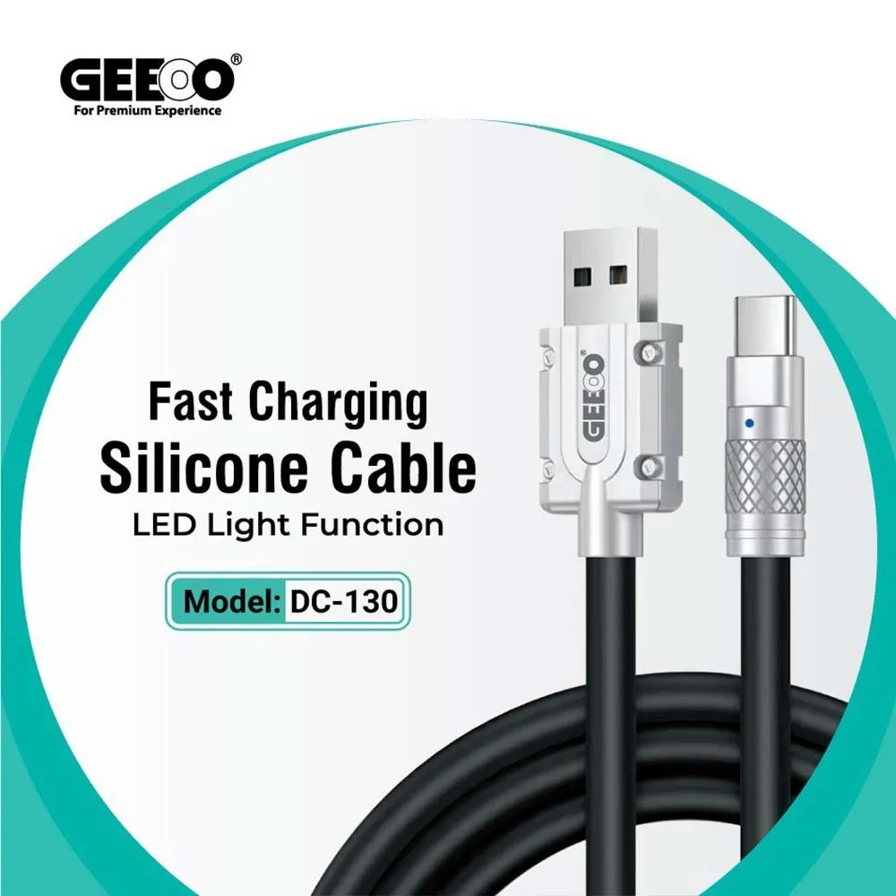 Geeoo Dc 130 Liquid Silicone 3A Charging Data Cable B