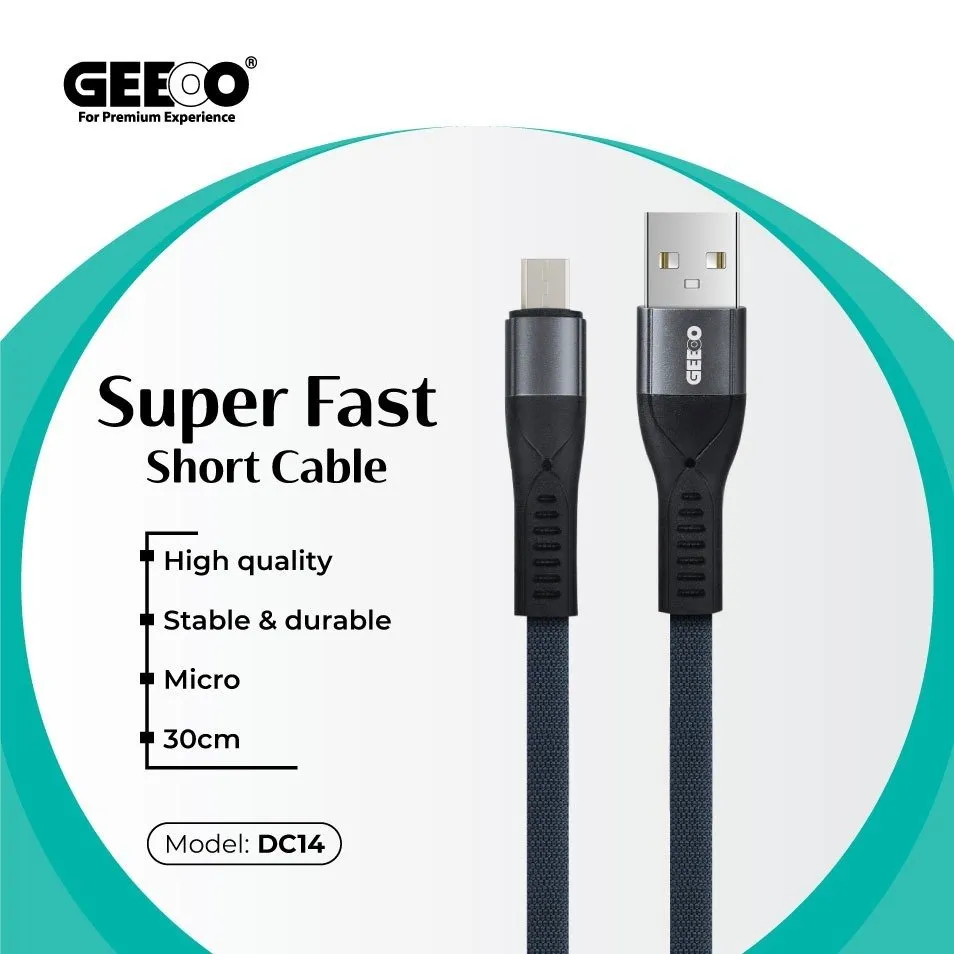 Geeoo Dc 14 3A Micro Usb Short Cable – 30Cm B