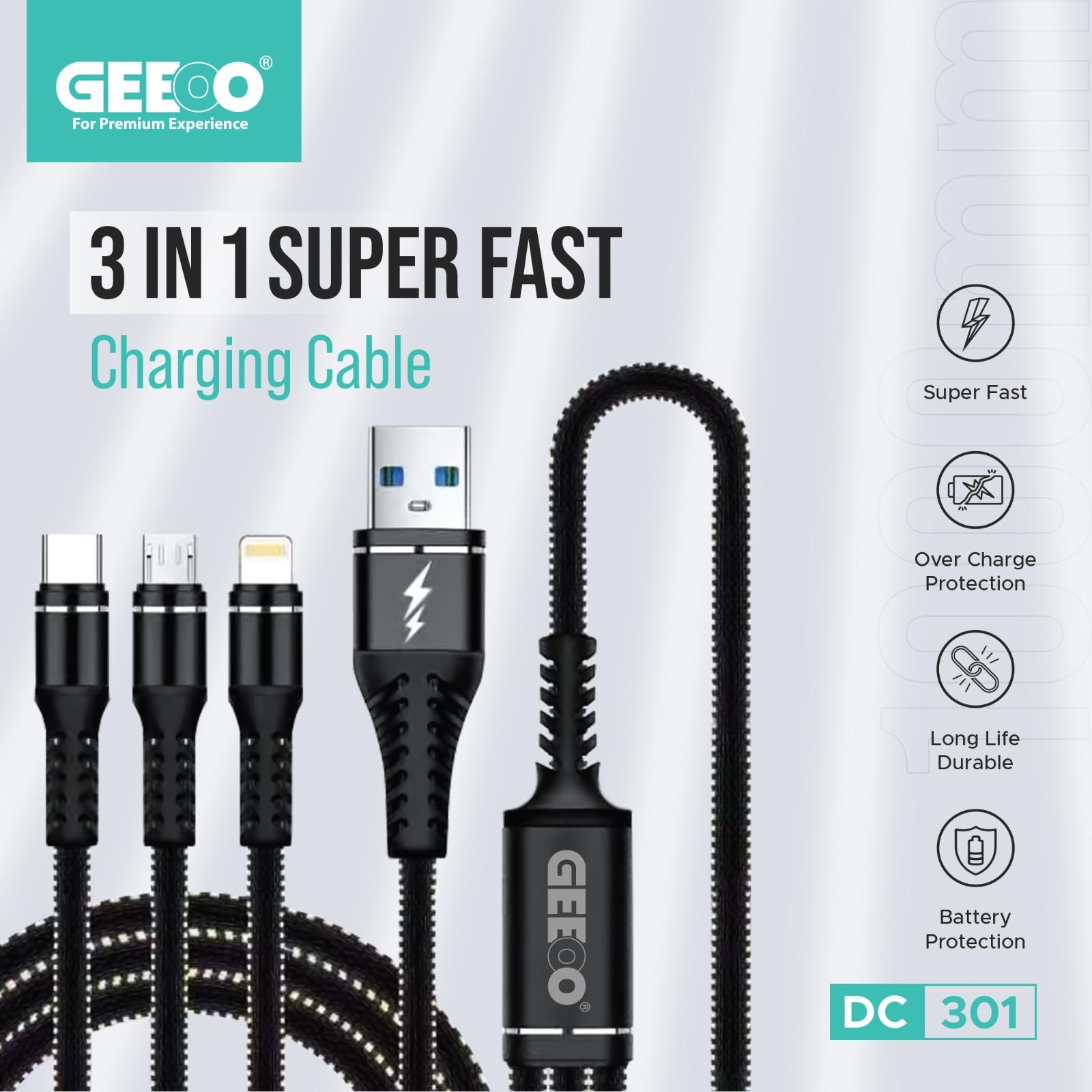 Geeoo Dc 301 3In1 Long Data Cable A