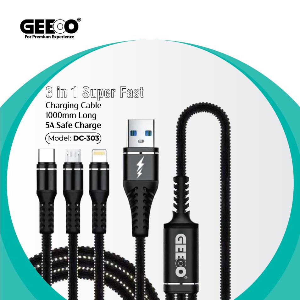 Geeoo Dc 301 3In1 Long Data Cable