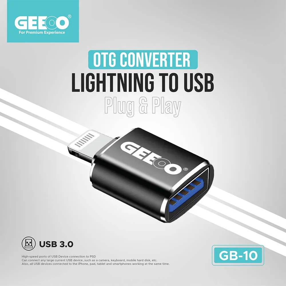 Geeoo Gb 10 Otg Usb To Lightning Adapter B