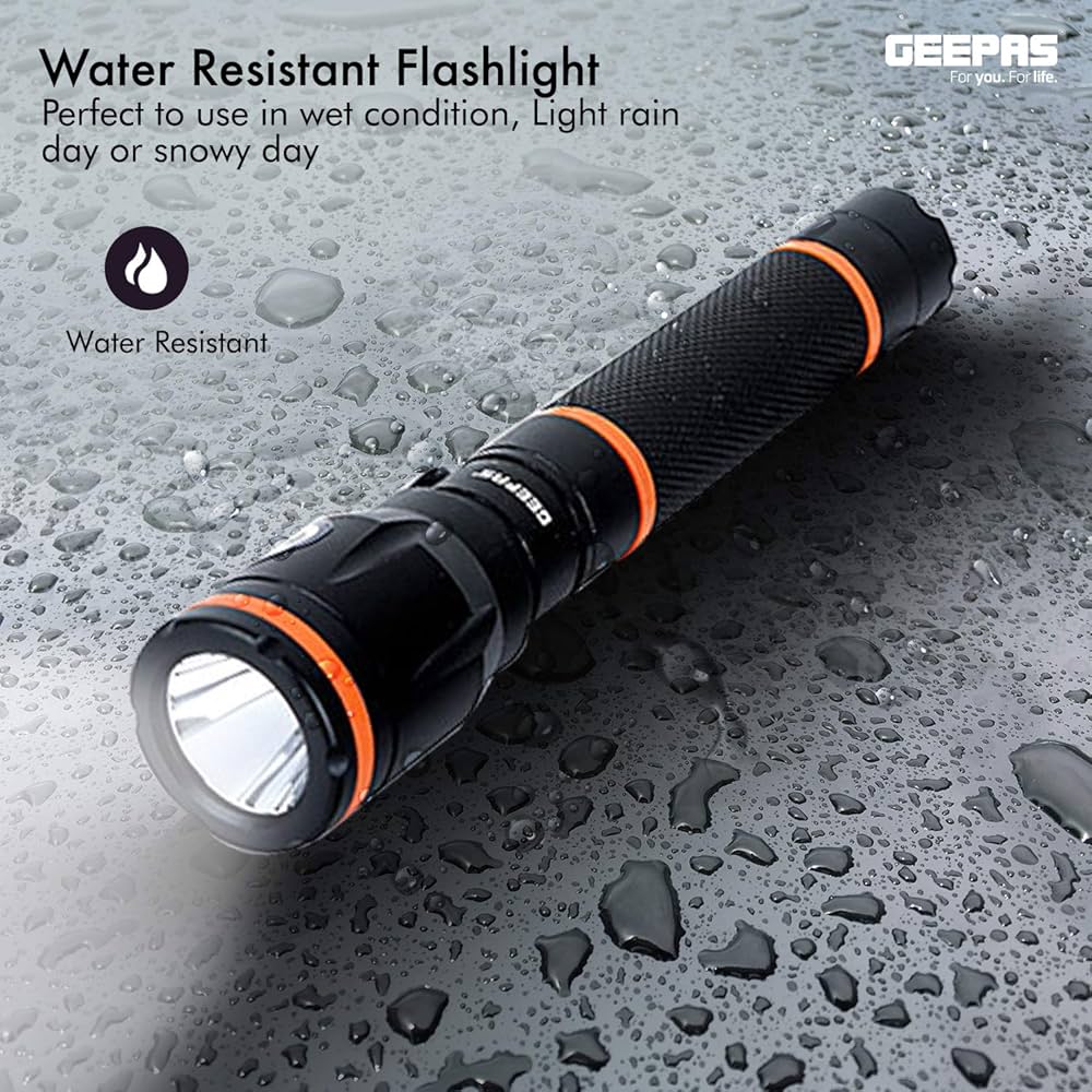 Geepas Gfl4659N Rechargeable Led Flashlight E