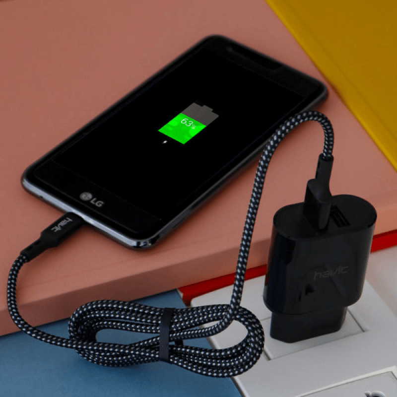 Havit St822 2 In 1 Usb Charge Kit With Usb To Lightning(Iphone) Cable D