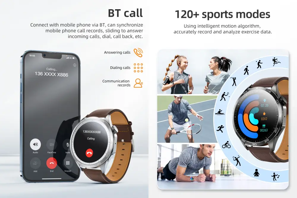 Hoco Y21 1 43Inch Amoled Bluetooth Call Sports Smart Watch B