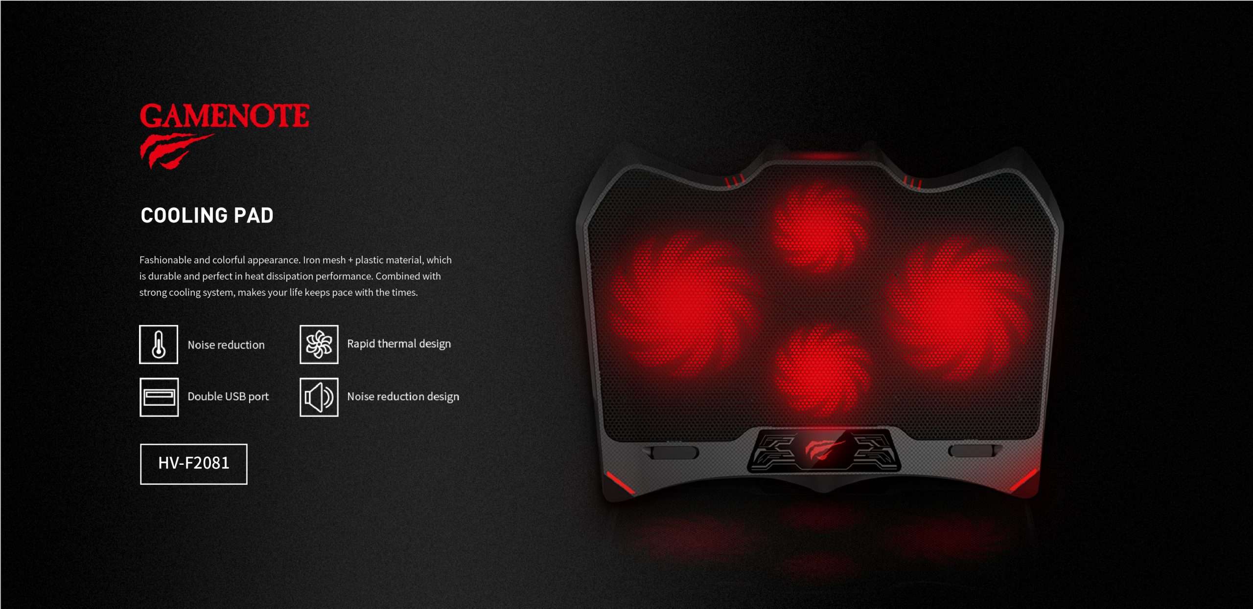 Havit F2081 Gaming Laptop Cooling Pad B