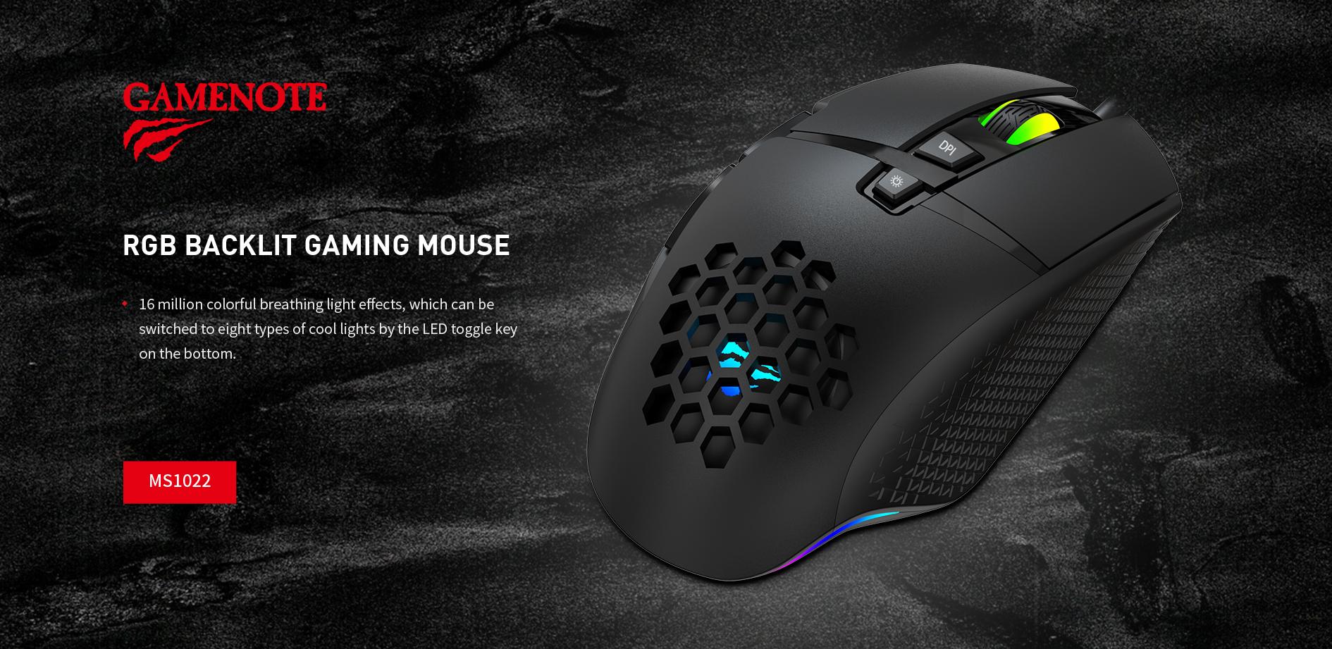 Havit Hv Ms1022 Rgb Led Honeycomb Design 8 Buttons Gaming Mouse B