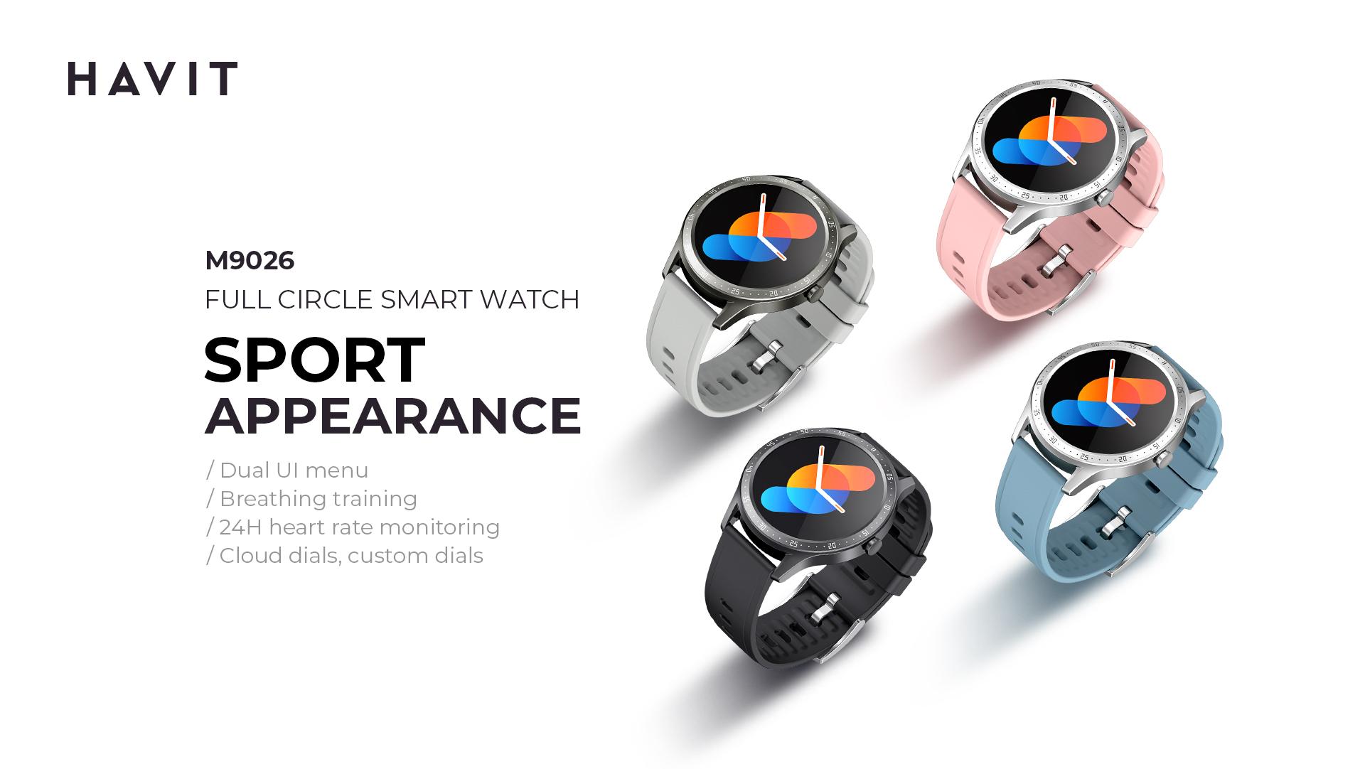 Havit M9026 Full Circle Sport Smart Watch D