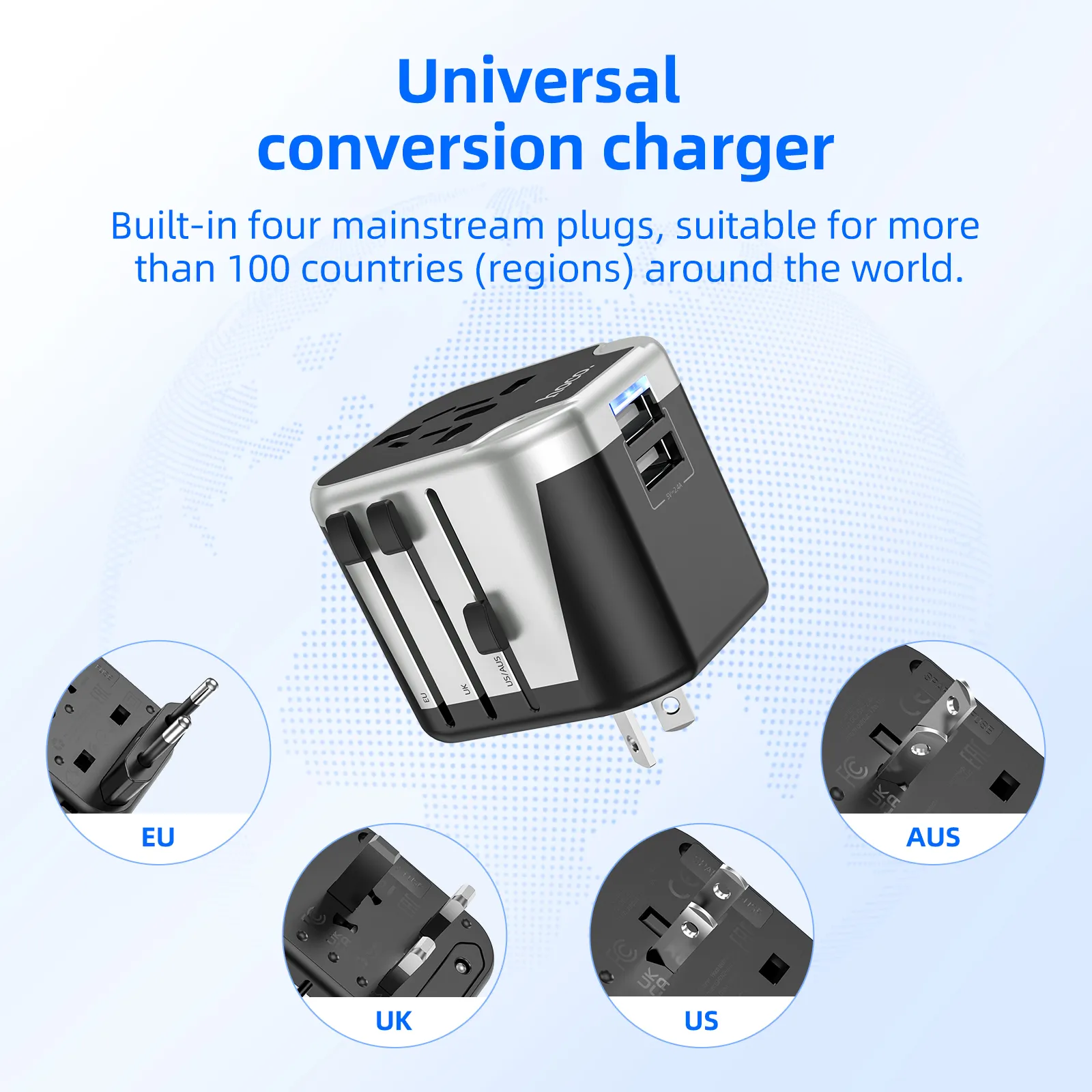 Hoco Ac5 12W Universal Travel Adapter A