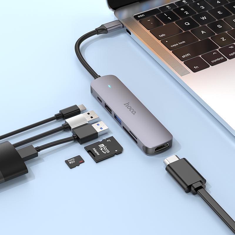 Hoco Hb28 6 In 1 Multifunction Usb Type C Hub A