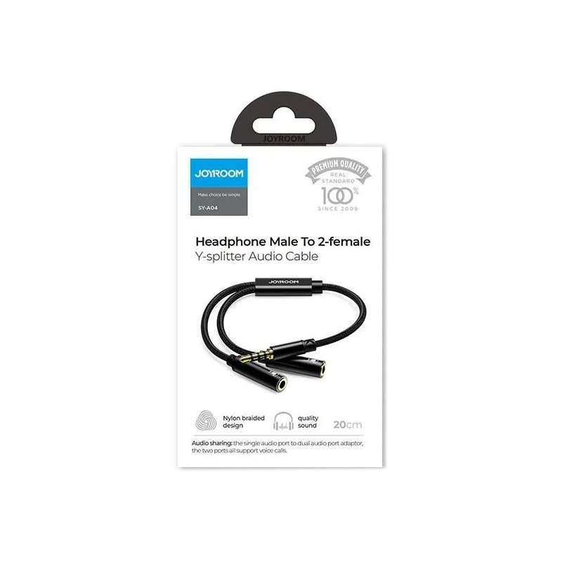 Joyroom Sy A04 Male To Female Y Splitter Audio Cable Support Voice Call C