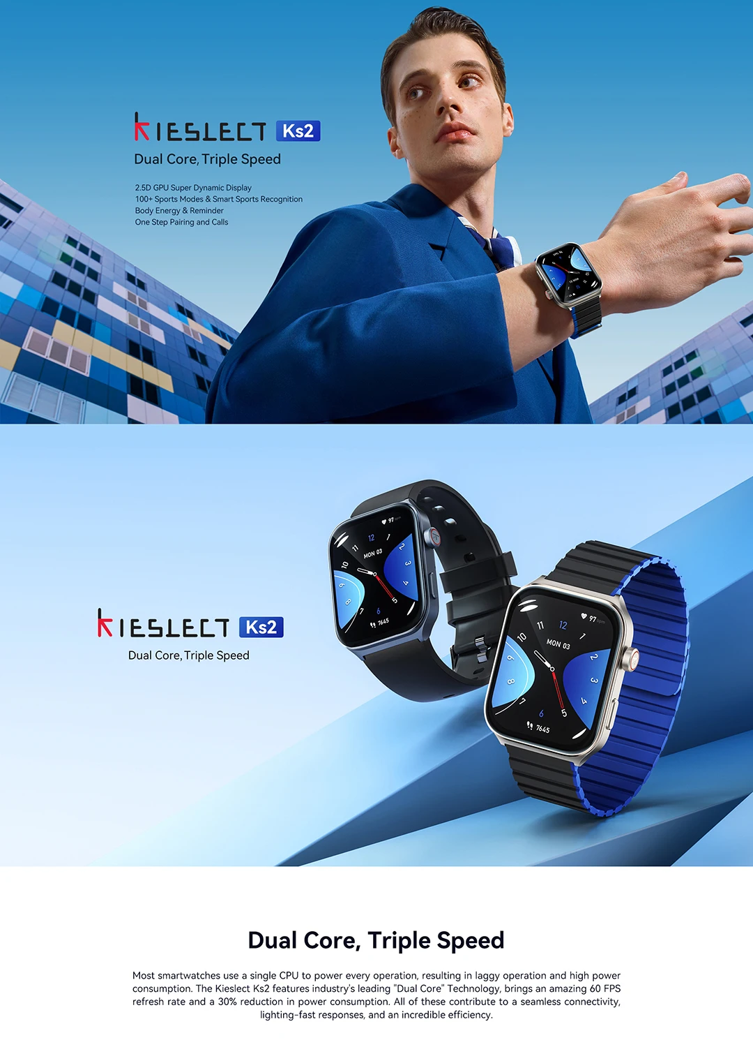 Kieslect Ks2 Bluetooth Calling Smart Watch D