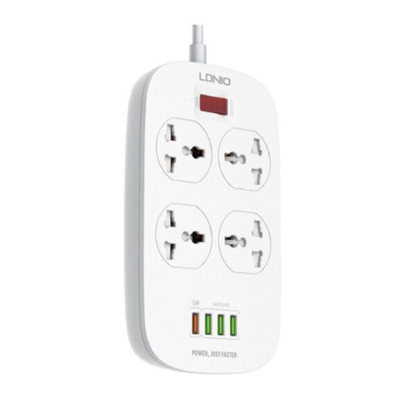 LDNIO SC4407 Power Socket 4 USB Charger with Power Extension Cord