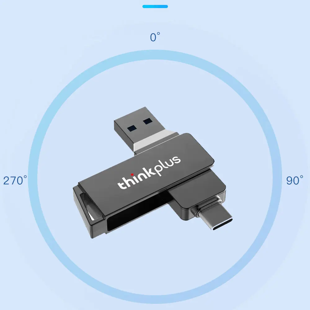 Lenovo Thinkplus Mu251 Usb 3 1 &Amp; Type C Dual Port 256Gb Flash Drive B