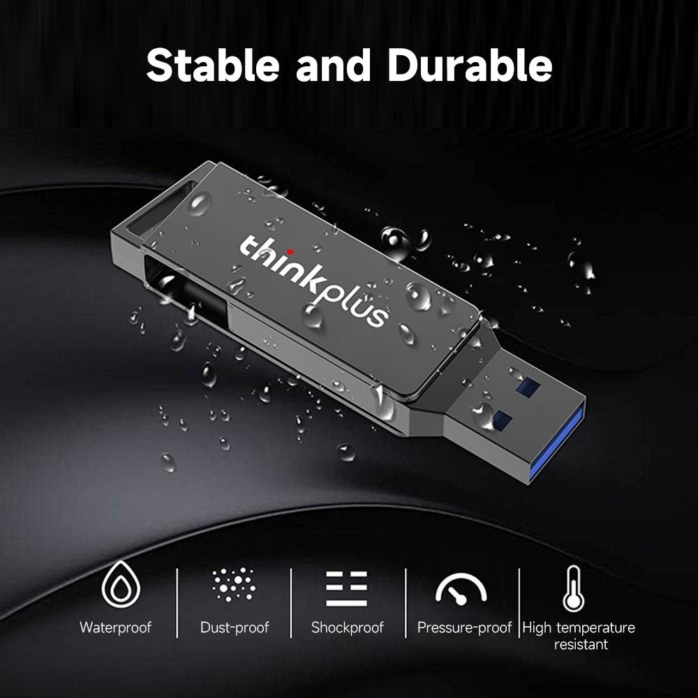 Lenovo Thinkplus Mu251 Usb 3 1 &Amp; Type C Dual Port 256Gb Flash Drive C